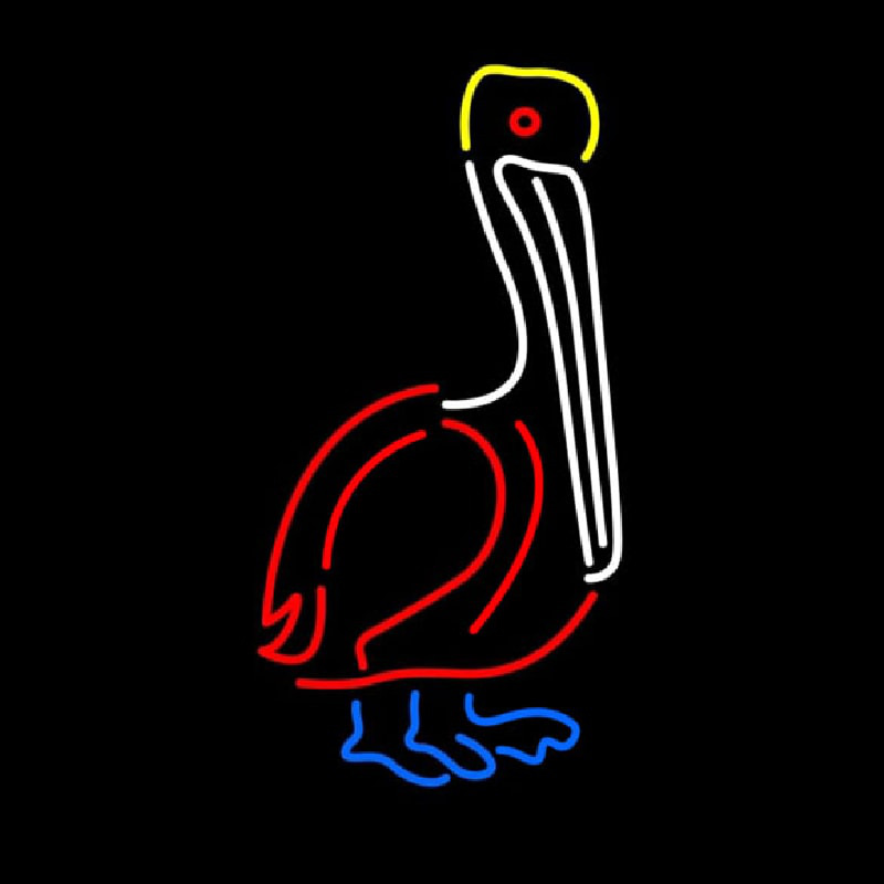 Custom Pelican On Pier Piling Neon Sign USA