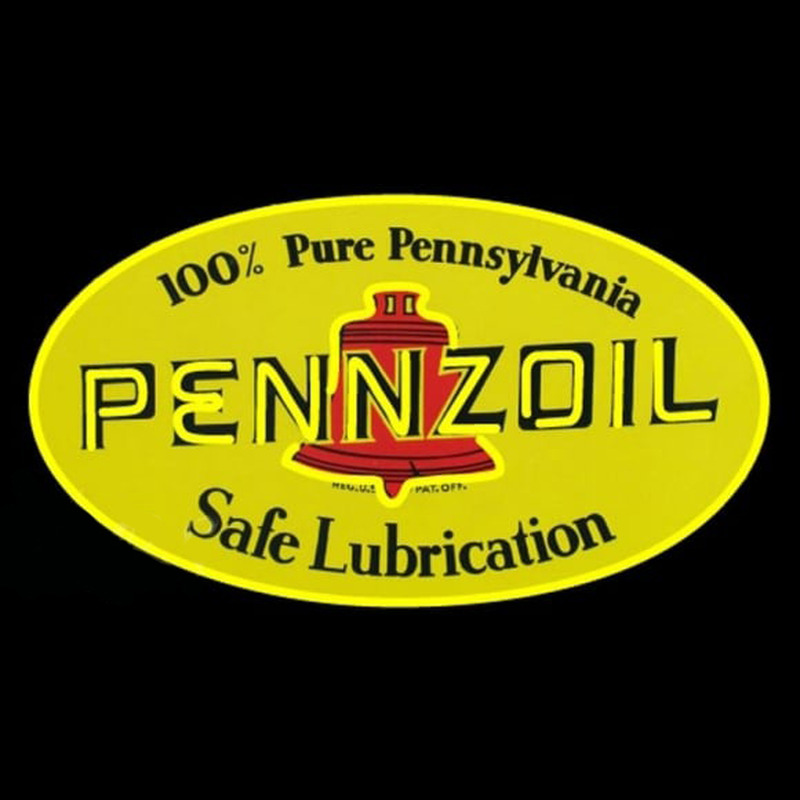 Custom Pennzoil Logo Safe Lubrication Neon Sign USA