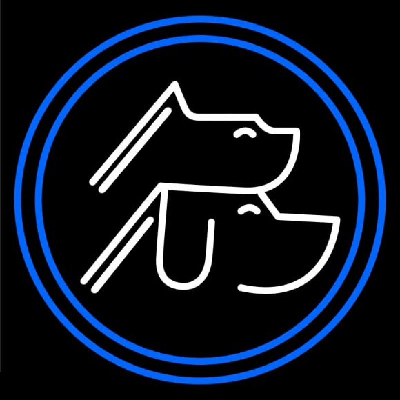 Custom Pet And Cat Blue And White Neon Sign USA