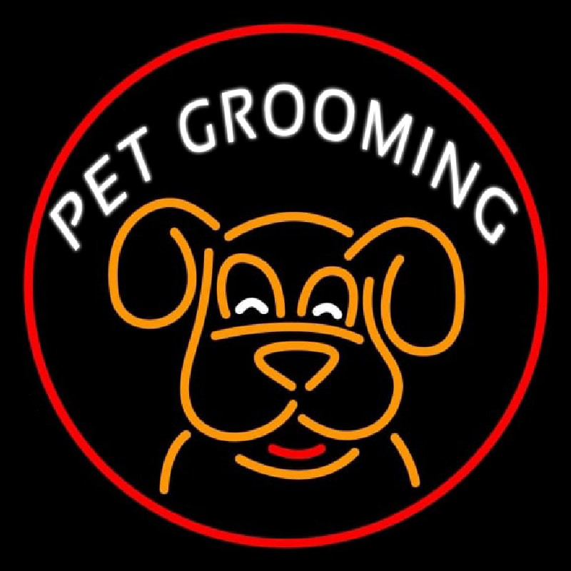 Custom Pet Grooming Phone Number 1 Neon Sign USA