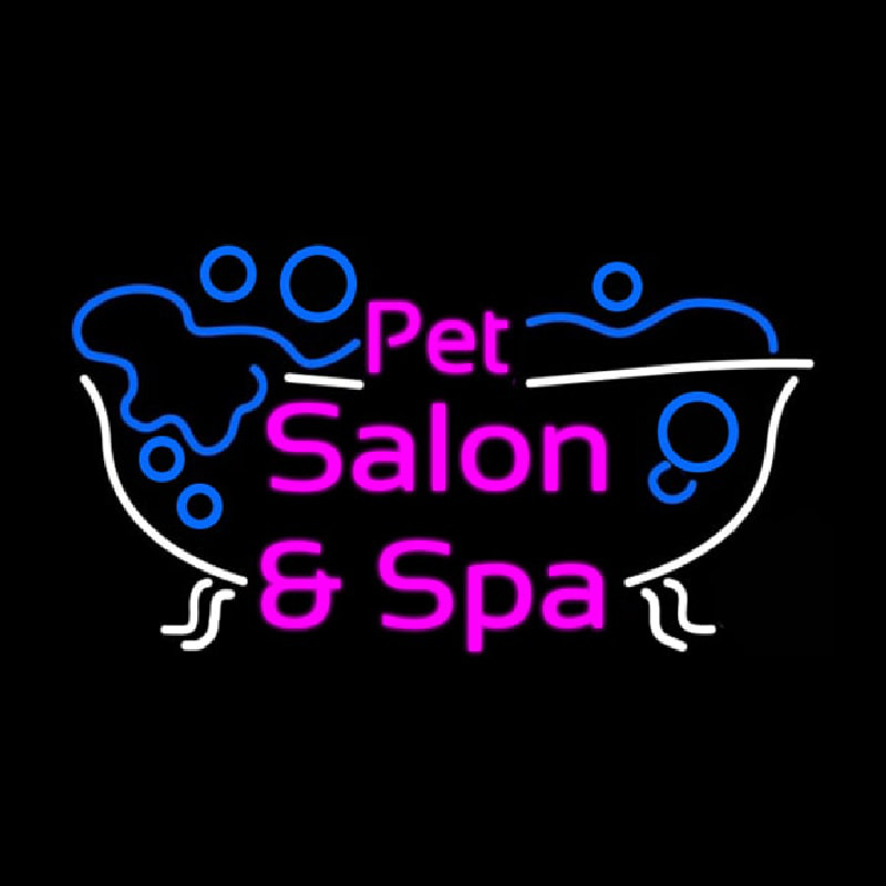 Custom Pet Salon And Spa Logo Neon Sign USA