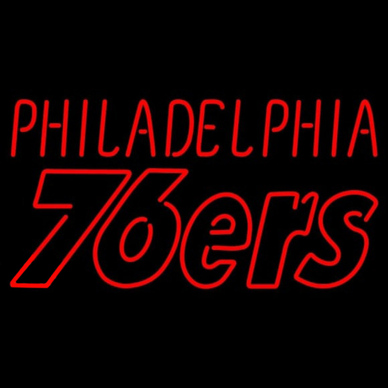 Custom Philadelphia 76ers Wordmark 1963 64 Pres Logo NBA Neon Sign Neon Sign USA