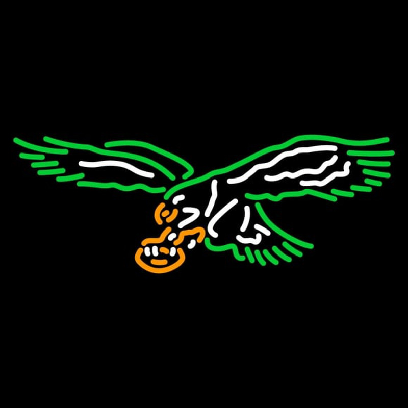 Custom Philadelphia Eagles Primary   Logo NFL Neon Sign Neon Sign USA