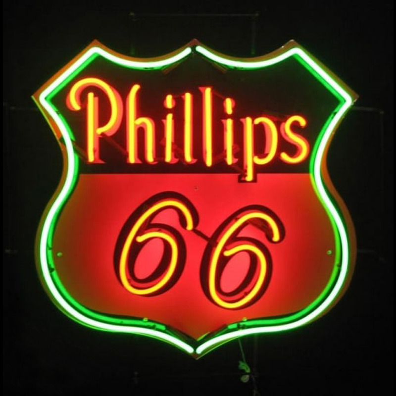 Custom Phillips 66 Gasoline Neon Sign USA