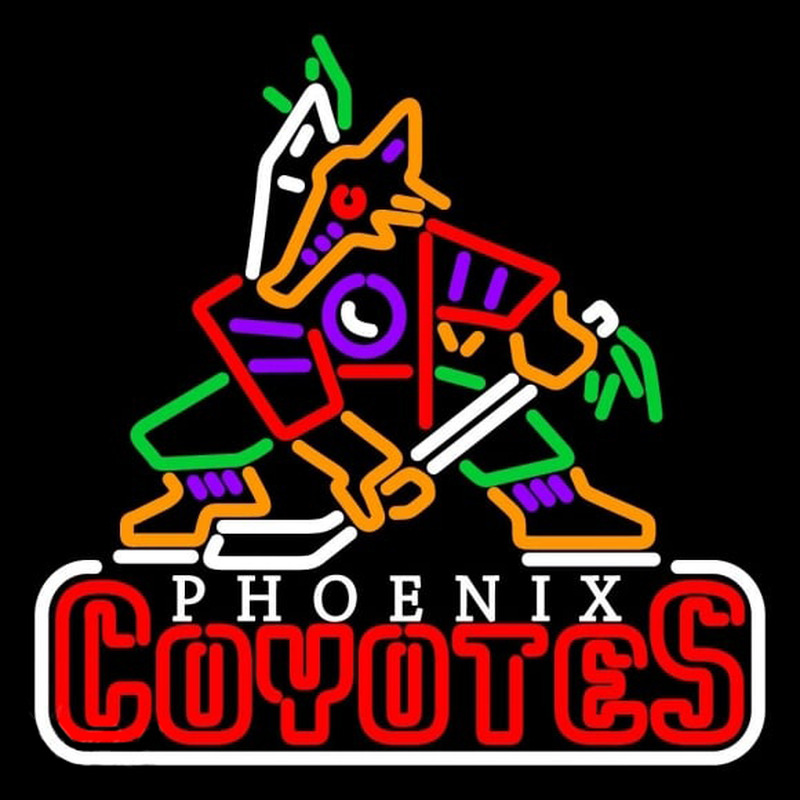 Custom Phoenix Coyotes Primary 1996 97 2002 03 Logo NHL Neon Sign USA