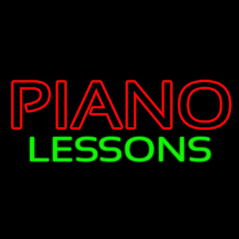 Custom Piano Lessons Neon Sign USA