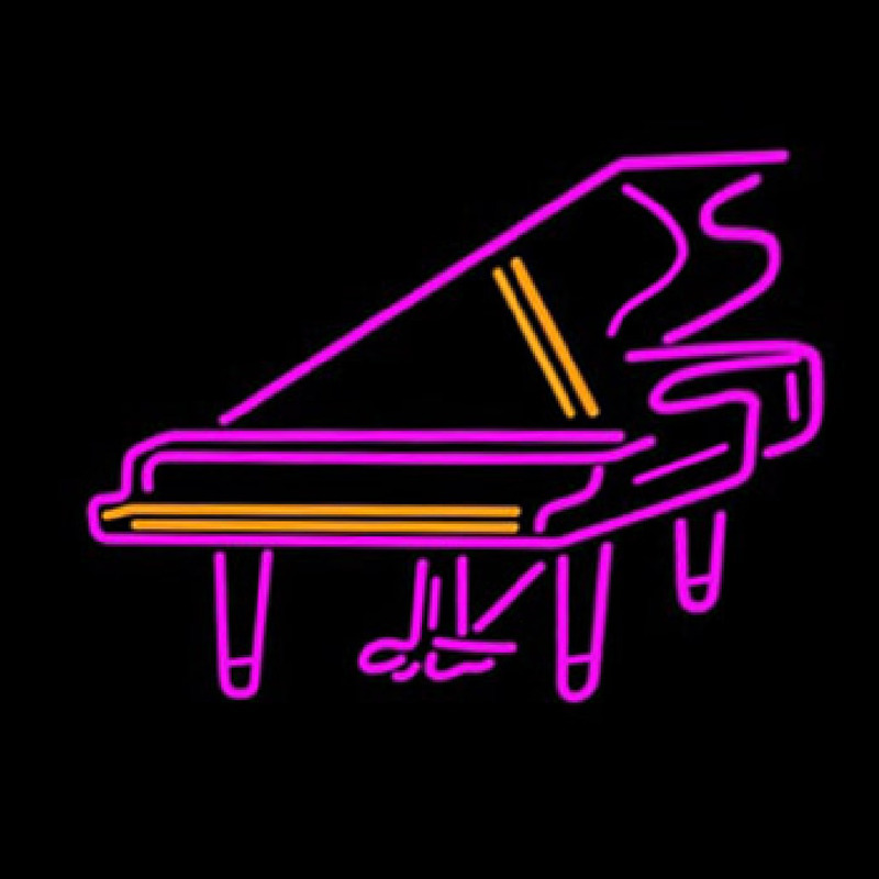 Custom Piano Logo Neon Sign USA
