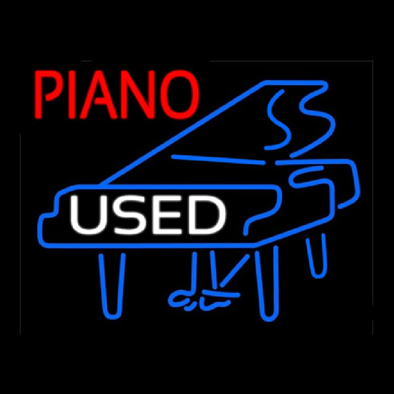 Custom Piano Logo White Used Neon Sign USA