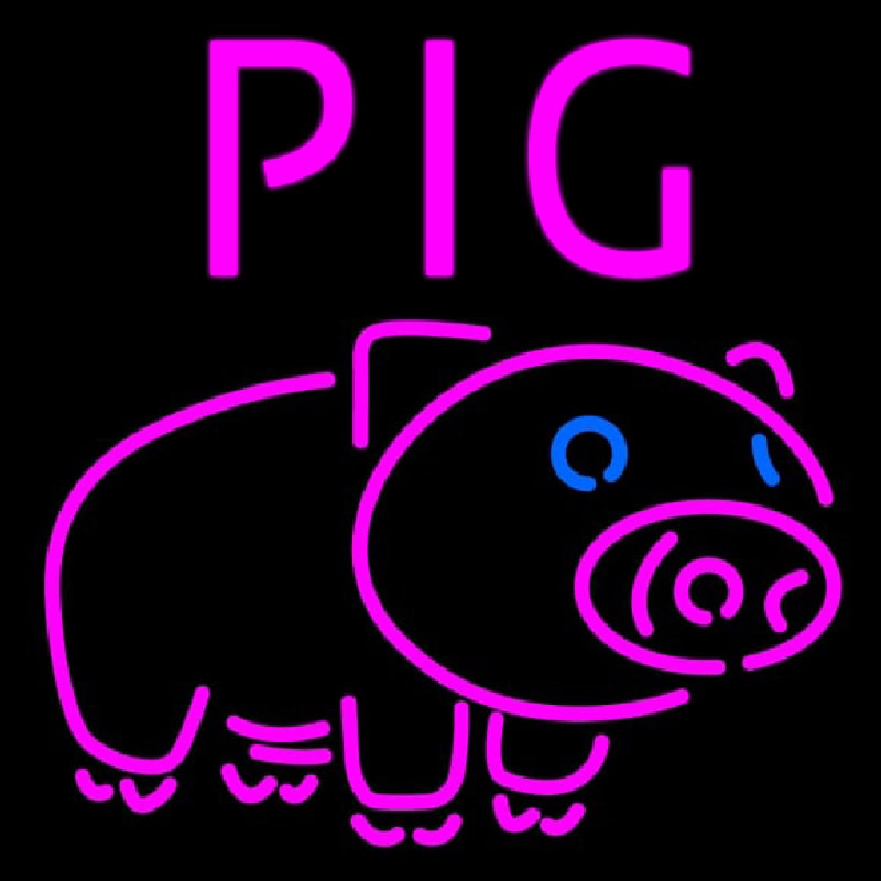 Custom Pig Logo Neon Sign USA