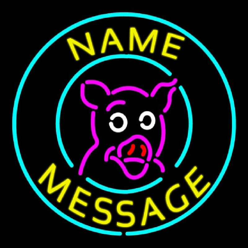 Custom Pig Neon Sign USA