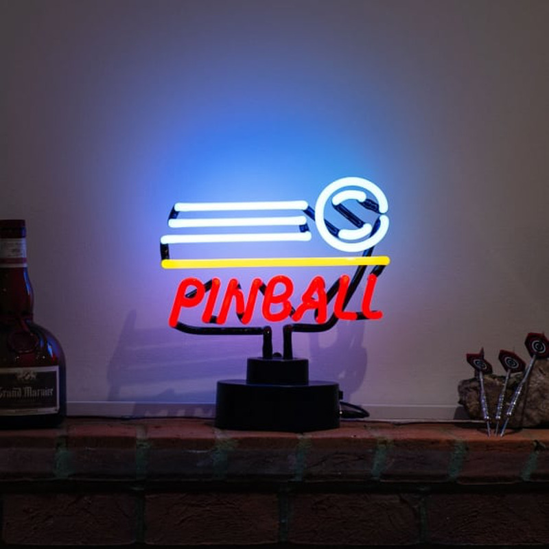 Custom Pinball Desktop Neon Sign