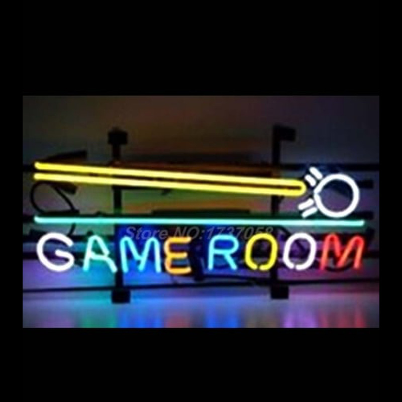 Custom Pinball Gameroom Neon Sign USA