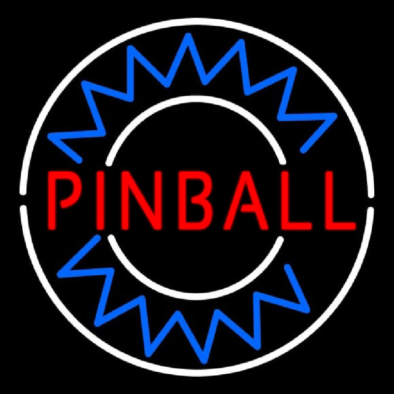 Custom Pinball Here Neon Sign USA
