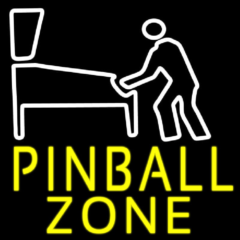Custom Pinball Zone Neon Sign USA