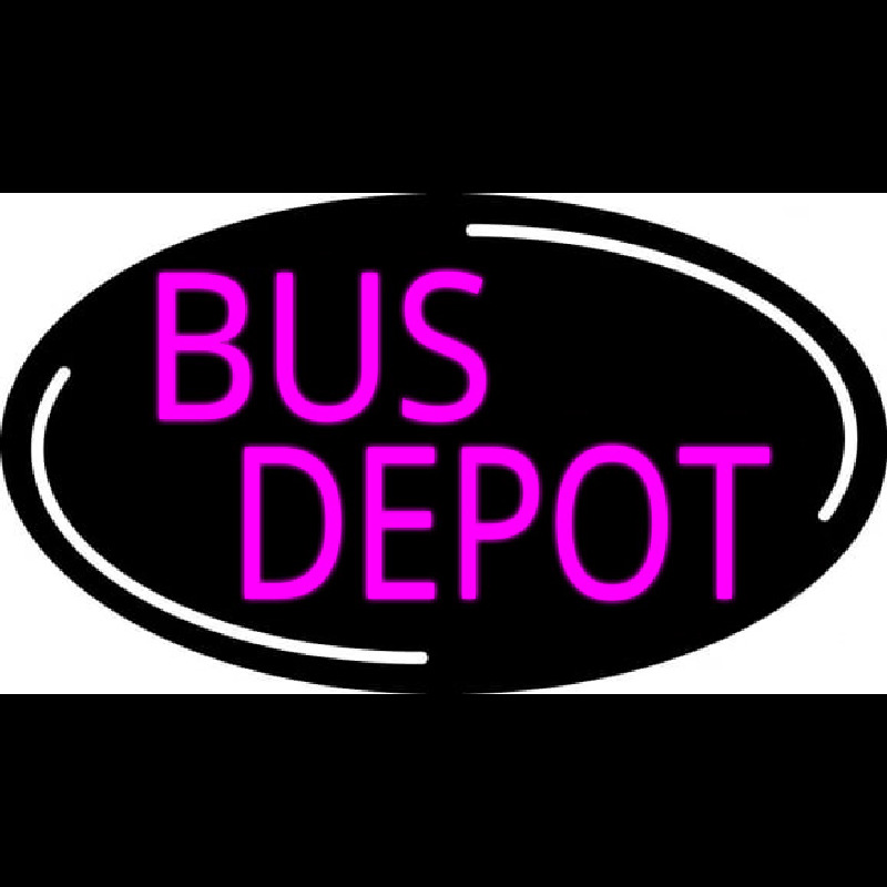 Custom Pink Bus Depot Neon Sign USA