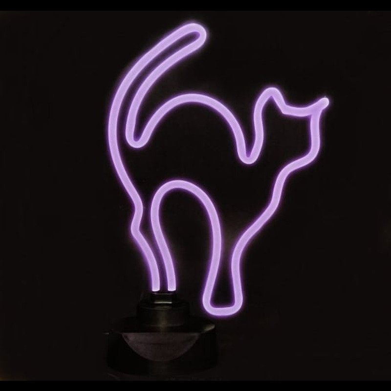 Custom Pink Cat Desktop Neon Sign