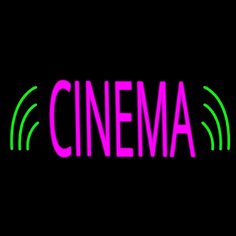 Custom Pink Cinema Block Neon Sign USA