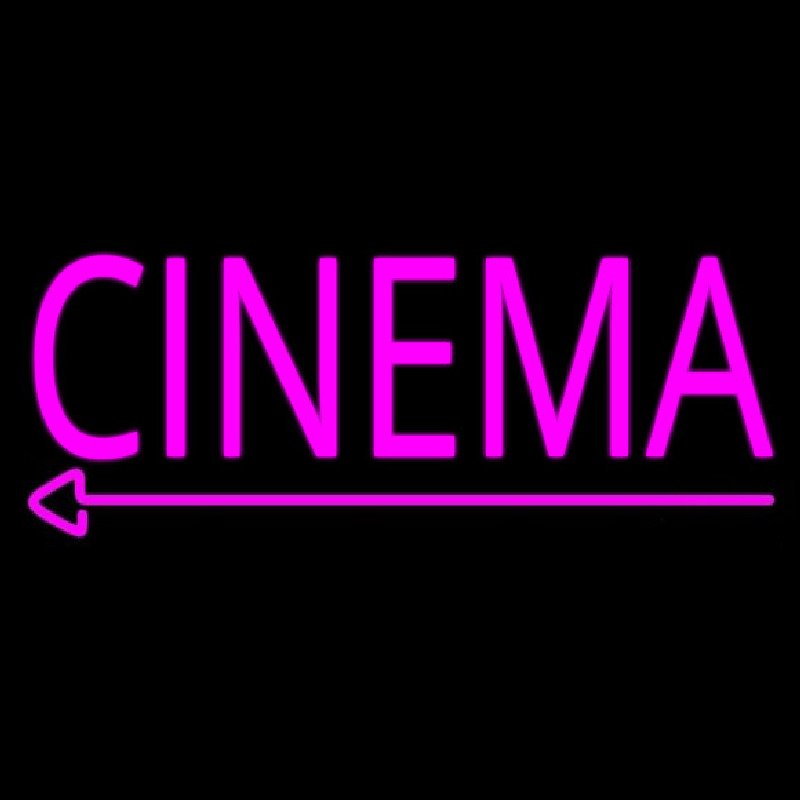 Custom Pink Cinema With Arrow Neon Sign USA