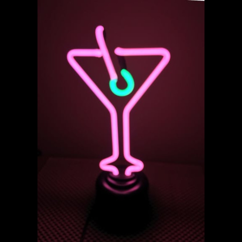 Custom Pink Cocktail Desktop Neon Sign