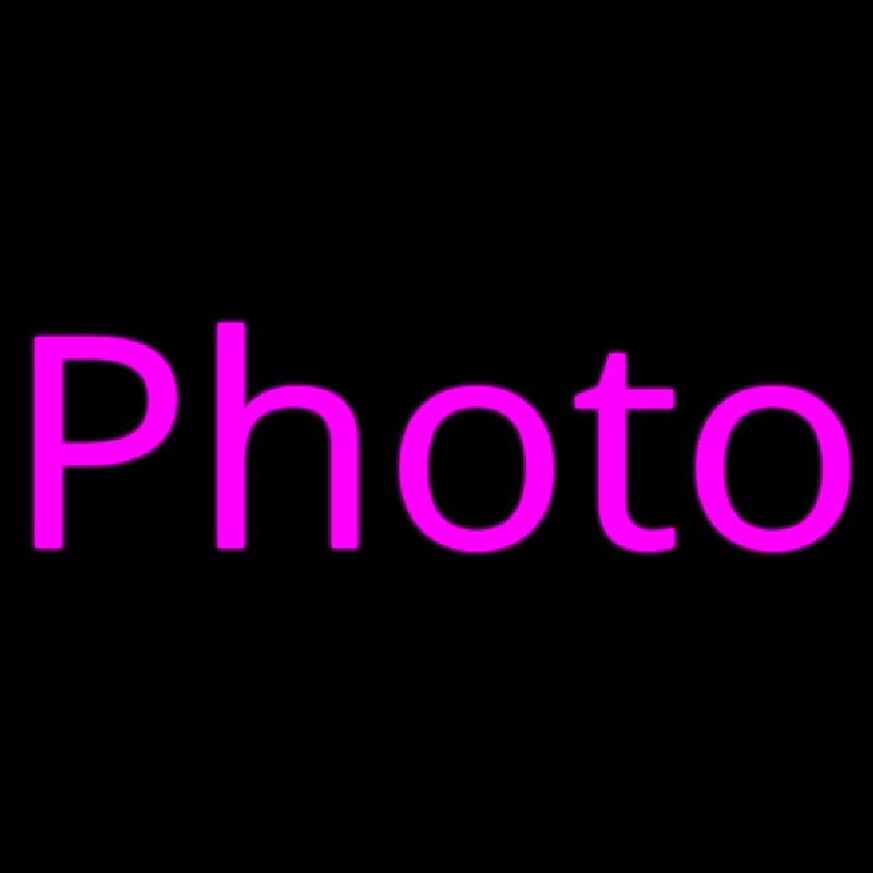 Custom Pink Cursive Photo Neon Sign USA