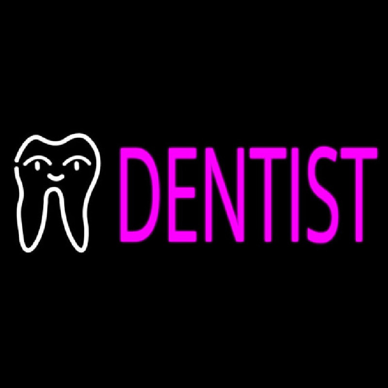 Custom Pink Dentist Logo Neon Sign USA