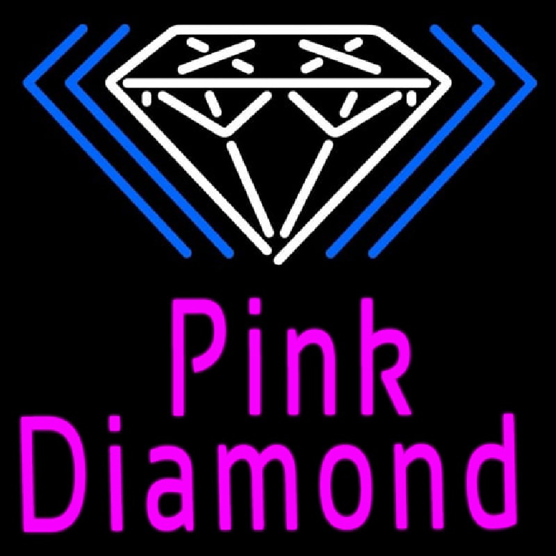 Custom Pink Diamond White Logo Neon Sign USA