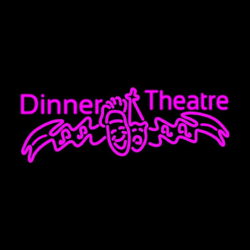 Custom Pink Dinner Theatre Neon Sign USA