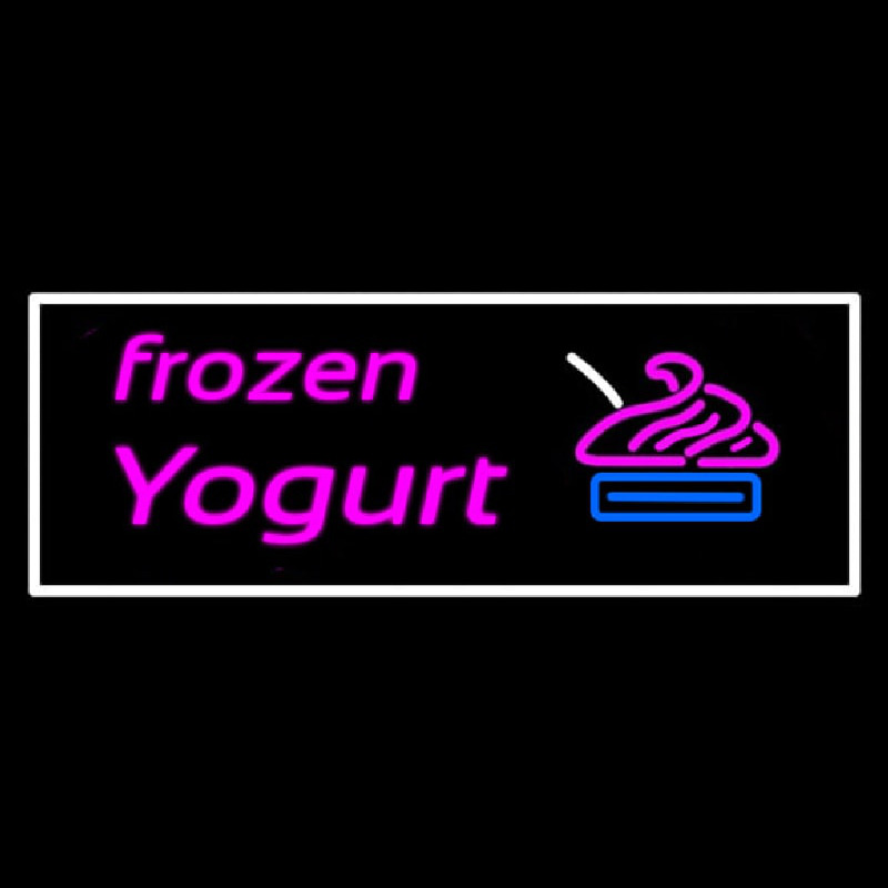 Custom Pink Frozen Yogurt Neon Sign USA