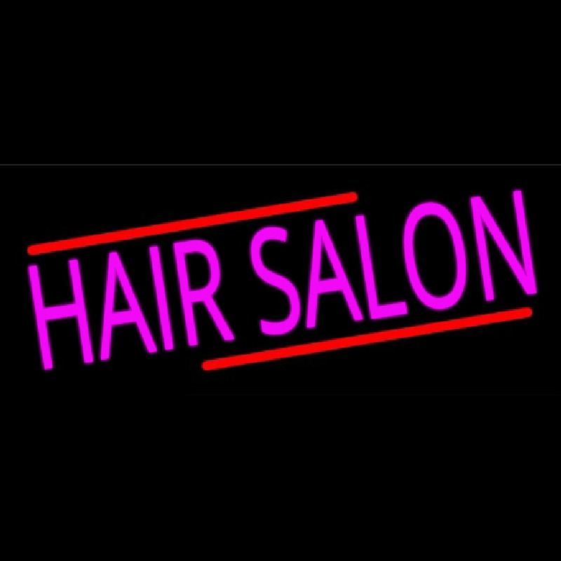 Custom Pink Hair Salon Neon Sign USA