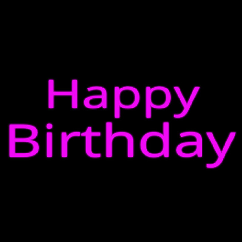 Custom Pink Happy Birthday Neon Sign USA