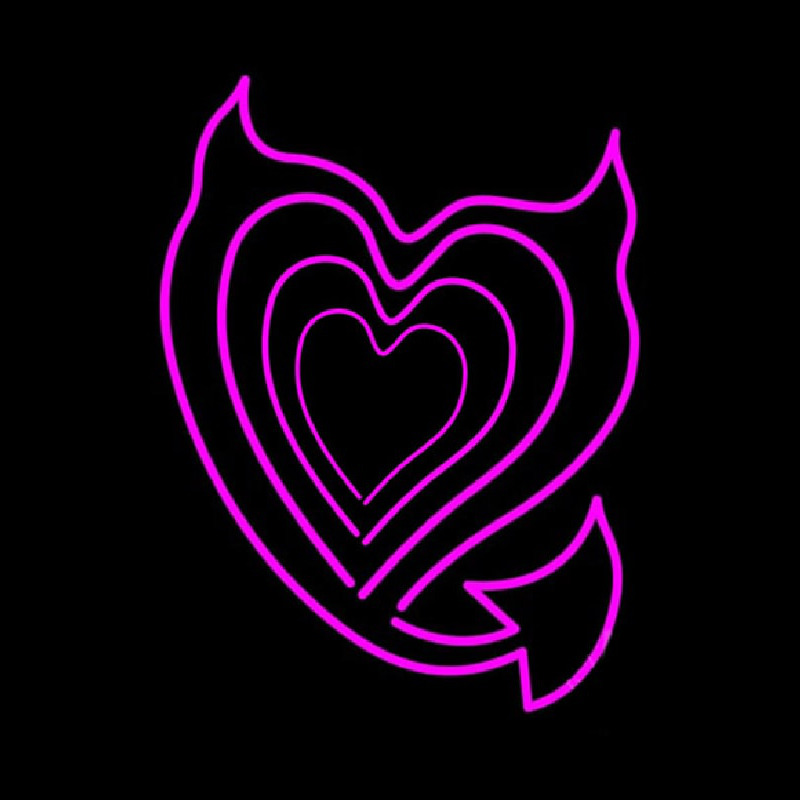 Custom Pink Heart Neon Sign USA