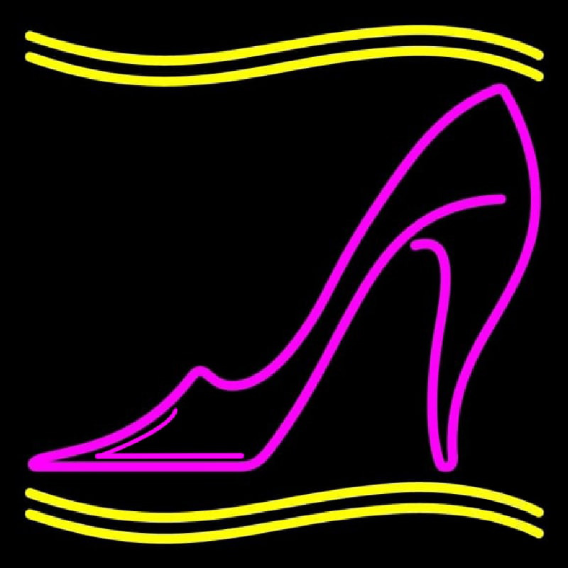 Custom Pink High Heel With Line Neon Sign USA