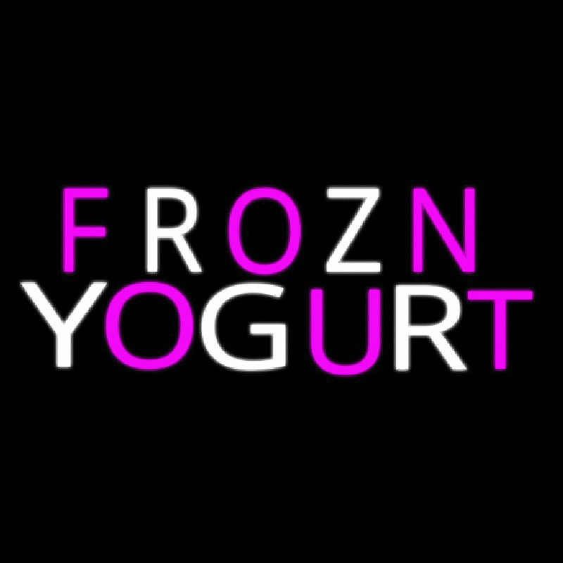 Custom Pink N White Frozen Yogurt Neon Sign USA