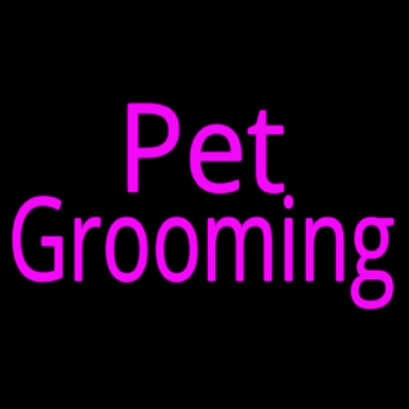 Custom Pink Pet Grooming Neon Sign USA