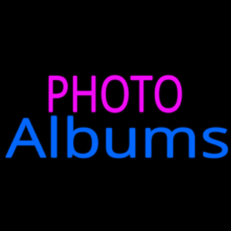 Custom Pink Photo Blue Albums Neon Sign USA