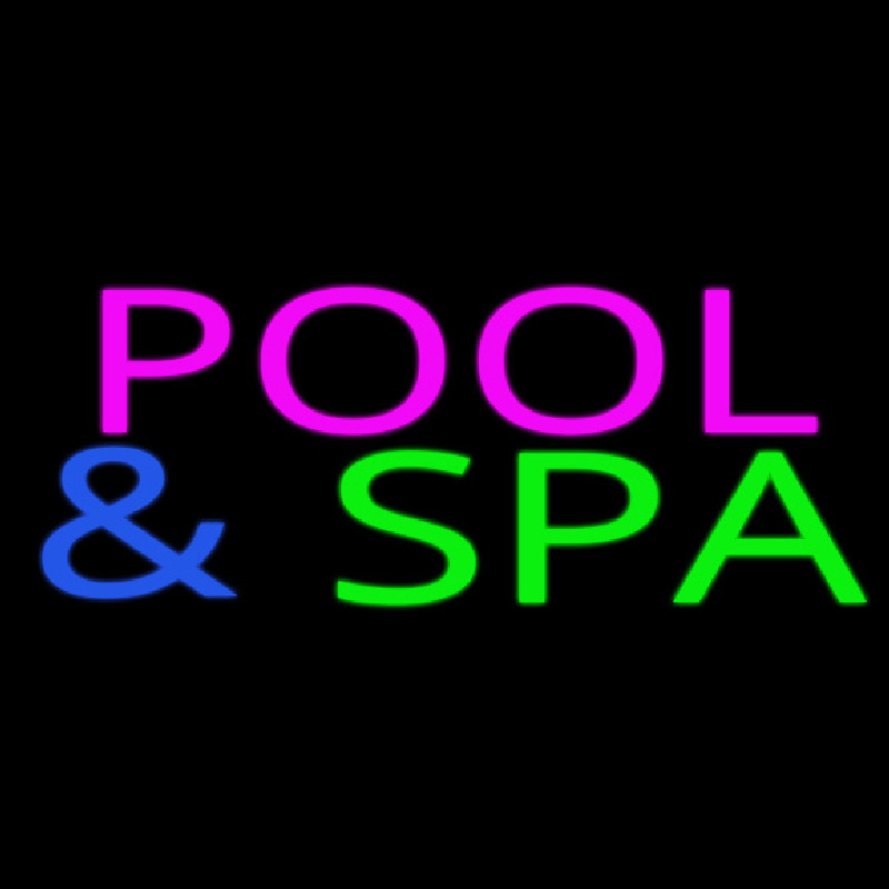 Custom Pink Pool And Spa Neon Sign USA