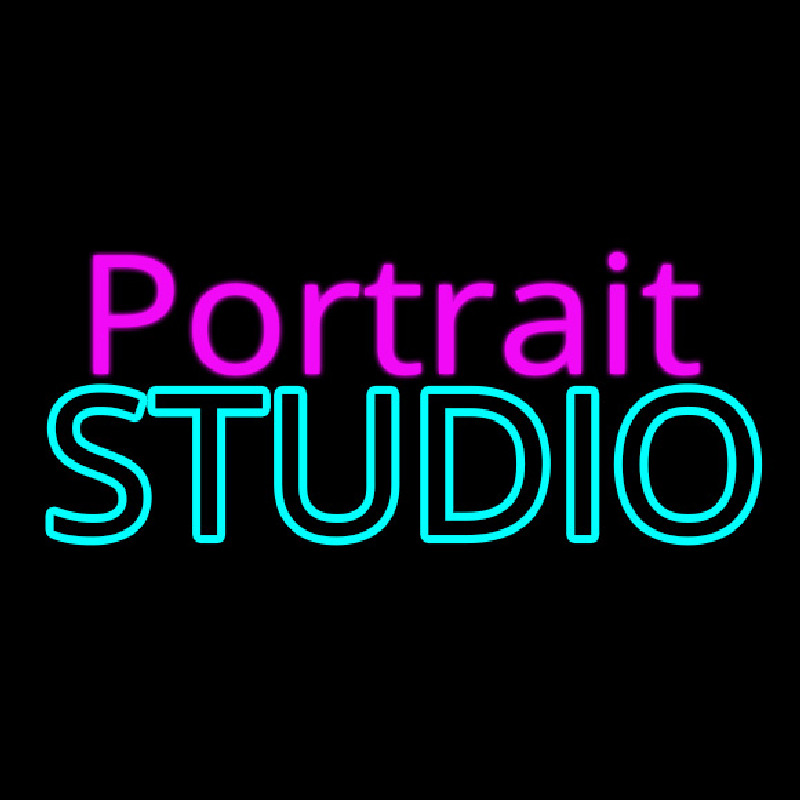 Custom Pink Portrait Studio Neon Sign USA
