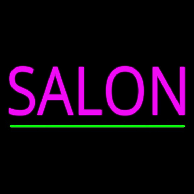 Custom Pink Salon Green Line Neon Sign USA