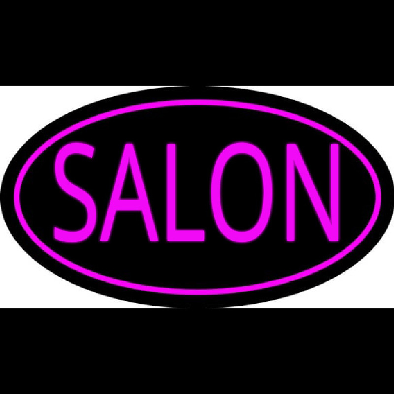 Custom Pink Salon Oval Neon Sign USA