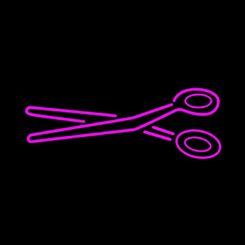 Custom Pink Scissor Logo Neon Sign USA