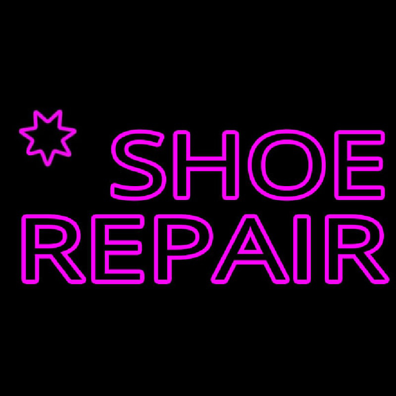 Custom Pink Shoe Repair Neon Sign USA
