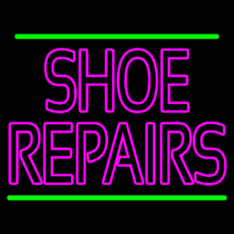 Custom Pink Shoe Repairs With Line Neon Sign USA