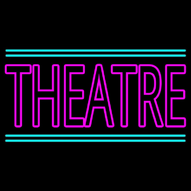 Custom Pink Theatre With Line Neon Sign USA