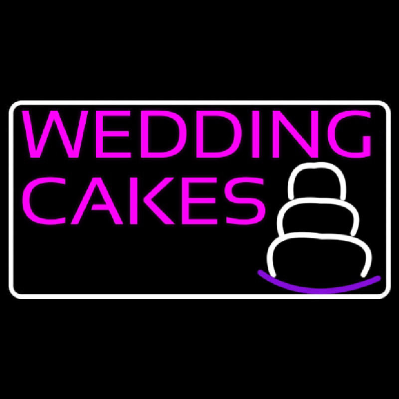 Custom Pink Wedding Cakes Neon Sign USA
