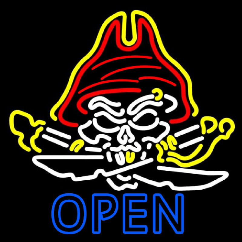 Custom Pirates Admiral Skull Tattoo Neon Sign USA