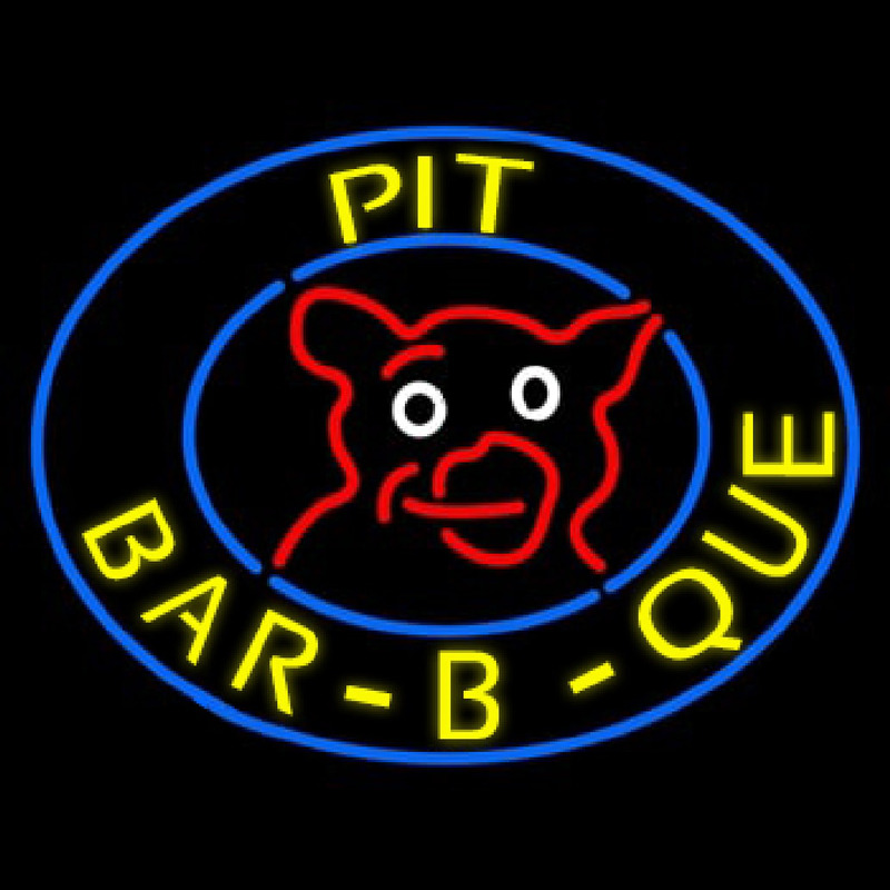 Custom Pit BBQ Neon Sign USA