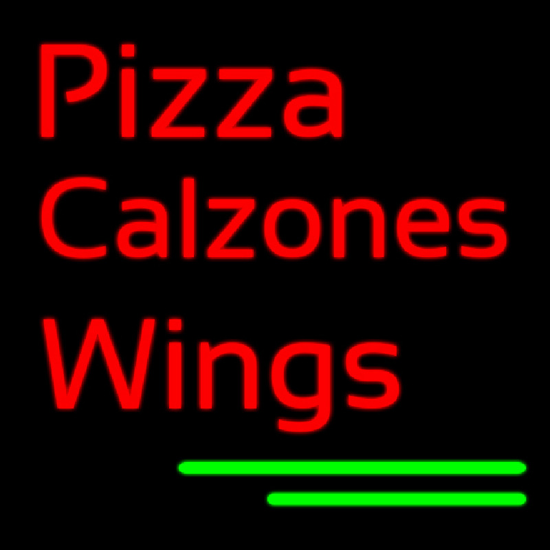 Custom Pizza Calzones Wings Neon Sign USA