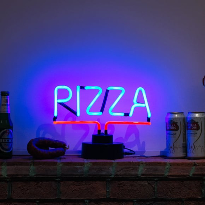Custom Pizza Desktop Neon Sign