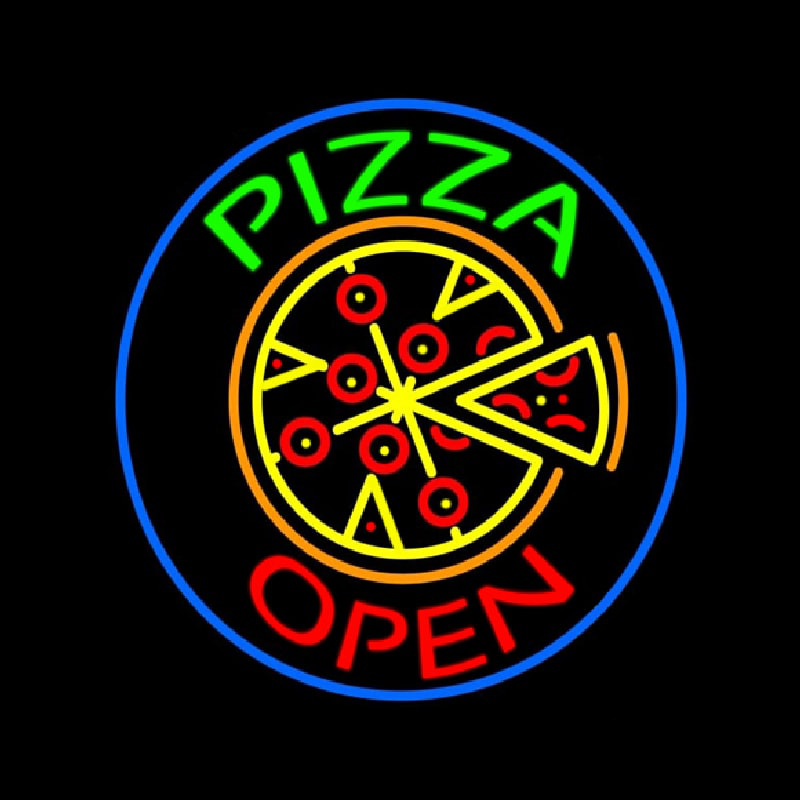 Custom Pizza Open Neon Sign USA