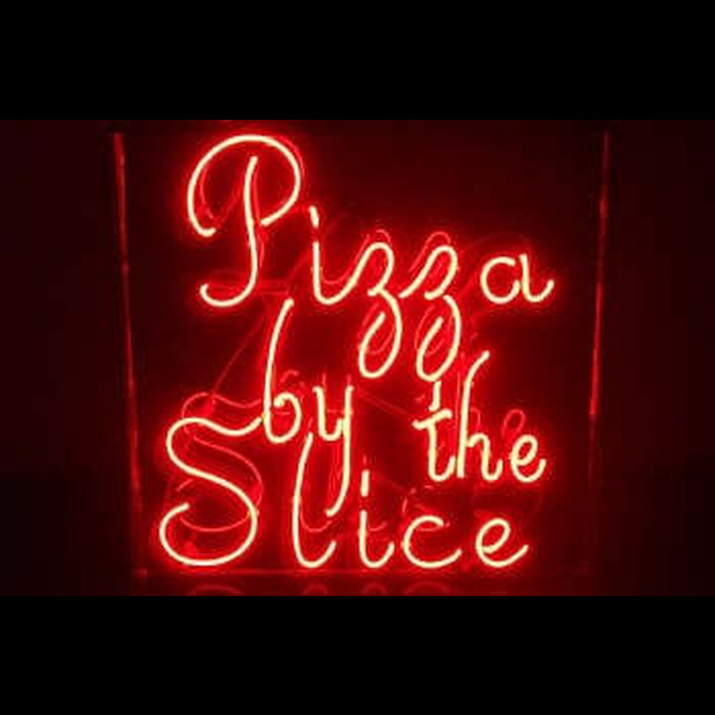 Custom Pizza by the Slice Neon Sign USA